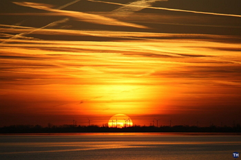 Tobias Hoiten sein Blick auf den Sonnenuntergang bei Wilhelmshaven